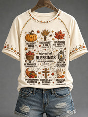 Women's Christian Fall Printed Casual T-Shirt