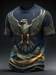 Men’s Egyptian Ancient Art and Culture Printed Casual Short-Sleeve T-Shirt