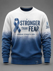 Men‘s Retro Prostate Cancer Awareness Print Casual Sweatshirt