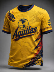 Camiseta casual impresa del equipo de las Américas del fútbol de los hombres