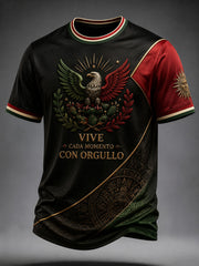 Camiseta casual estampada del Día de la Independencia de México para hombre