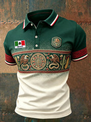 Tops casuales con estampado del Día de la Independencia de México para hombre