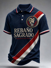 Polo casual estampado de fútbol masculino Chivas de Guadalajara