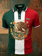 Camisetas casuales con estampado artístico de la bandera mexicana para hombre