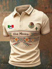 Camisetas casuales con estampado artístico de la bandera mexicana para hombre