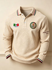 Camisetas casuales con estampado artístico de la bandera del orgullo mexicano para hombre