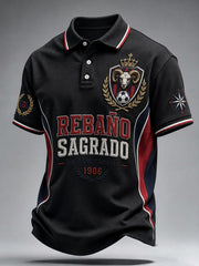 Polo casual estampado de fútbol masculino Chivas de Guadalajara