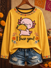 Camiseta estampada con diseño floral de la muñeca Lele mexicana para mujer
