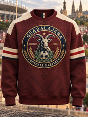 Sudadera casual de manga larga estampada con el escudo de las Chivas de Guadalajara, para hombre