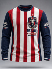 Hombres de Fútbol Guadalajara Chiva Impreso Casual Camiseta Larga