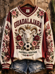 Sudadera casual estampada de fútbol femenino Chivas de Guadalajara