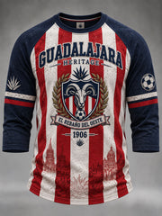 Camiseta casual con estampado de fútbol de Guadalajara para hombre