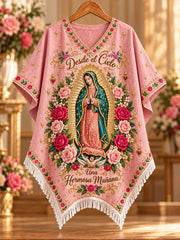 Top estilo chal para mujer Fiesta de Nuestra Señora de Guadalupe México
