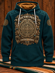 Sudadera con capucha estampada de arte chicano mexicano para hombre