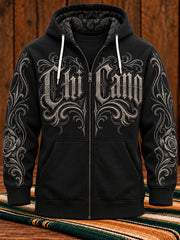Abrigo estampado de arte chicano mexicano para hombre