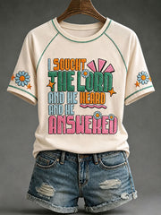 Women's "I sought the lord and he heard and he answered" T-shirts