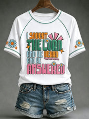 Women's "I sought the lord and he heard and he answered" T-shirts