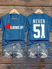 Women's Canada Elbows Up Never 51st Printed Short-Sleeved T-Shirt