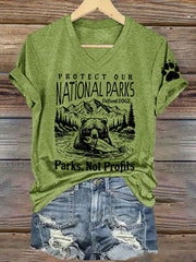 Women's Protect Our National Parks Printed T-Shirt