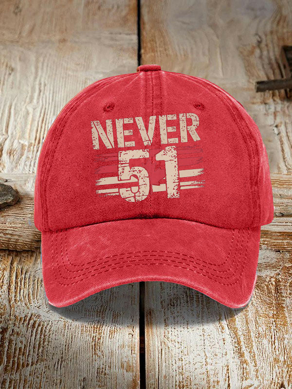 Women's Never 51st State Canada Print Sun Hat