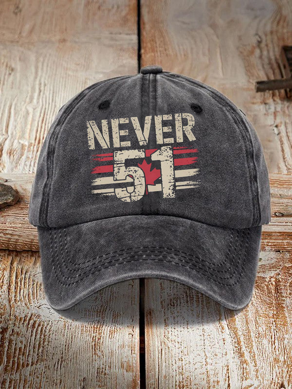 Women's Never 51st State Canada Print Sun Hat