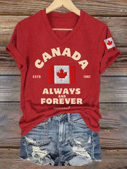 Women's Canada Always And Forever V-Neck Tee