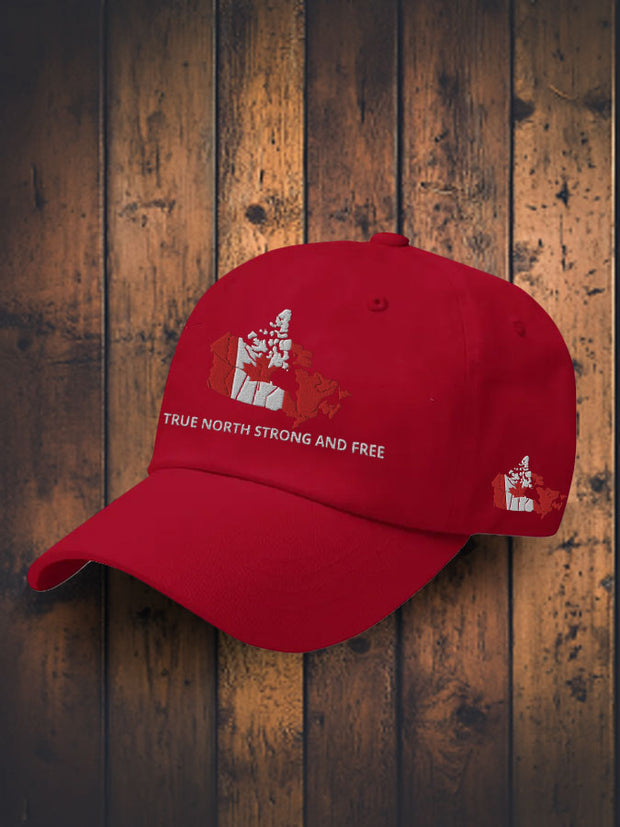 Unisex True North Strong&Free Canada Flag Hat