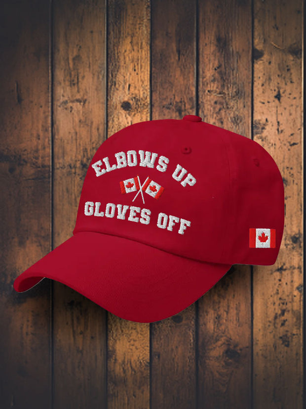 Unisex Canada Elbows Up Gloves Off Printed Hat