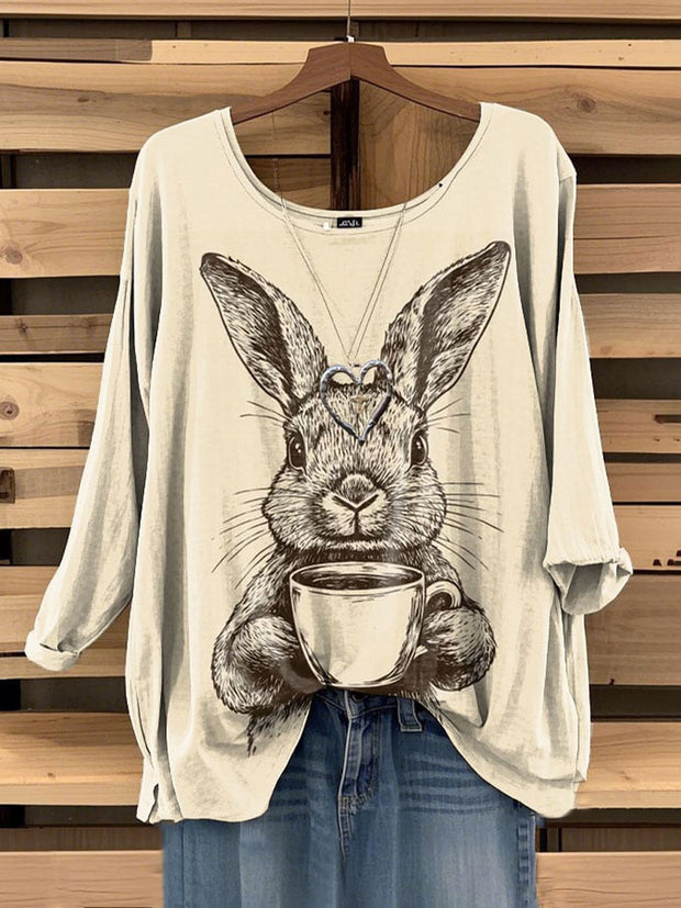 Women's Rabbit Art Print Top