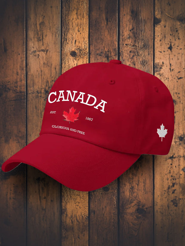 Unisex Canada Gloruous&Free Printed Hat