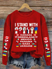 Women's I Stand With Canada Printed Sweatshirt