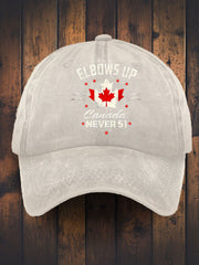 Unisex Elbows Up Never 51 Canada Flag Hat