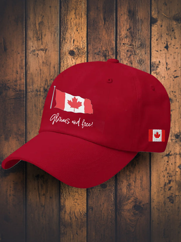 Unisex Canada Gloruous&Free Printed Hat