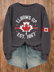 Women's Canada Elbows Up Est.1867 Printed Sweatshirt