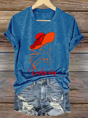 Women's Derby Day Printed V-Neck T-Shirt