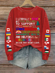 Women's Canada Tax Dollars For Progress Printed Sweatshirt