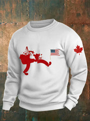 Men's Don't Mess With Canada Printed Long Sleeve Sweatshirt