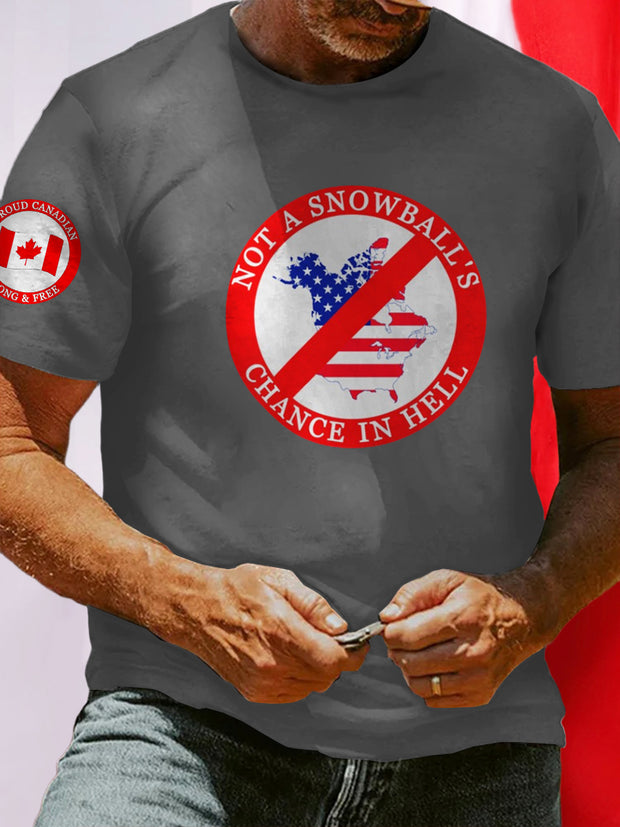 Men's Not a Snowball's Chance in Hell Canada Print Short Sleeve T-Shirt