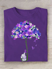 Women's Forget-Me-Not I Will Remember For You Alzheimer's Awareness Support Tee