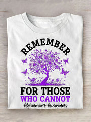 Women's Remember For Those Who Cannot Alzheimer's Awareness Support Tee