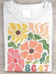 Women's 8647 floral print T-shirt