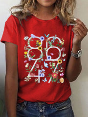 Women's 8647 floral print T-shirt