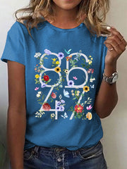 Women's 8647 floral print T-shirt