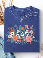 Women's 8647 Floral Print Casual T-shirt