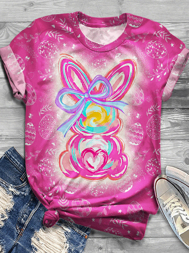 Women's Easter Bunny Printed T-Shirt