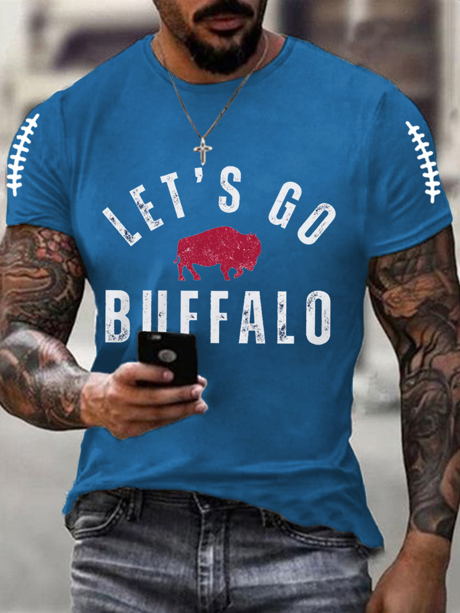 Men's Football Fans Lovers Gameday Casual Tee