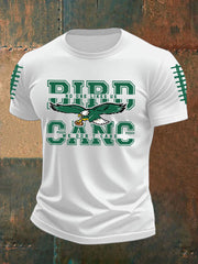 Men's Football Fans Lovers Gameday Casual imitation cotton short-sleeved T-shirt