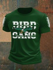 Men's Football Fans Lovers Gameday Casual imitation cotton short-sleeved T-shirt