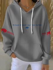 Women's Buffalo Football Lover Printed Hoodie