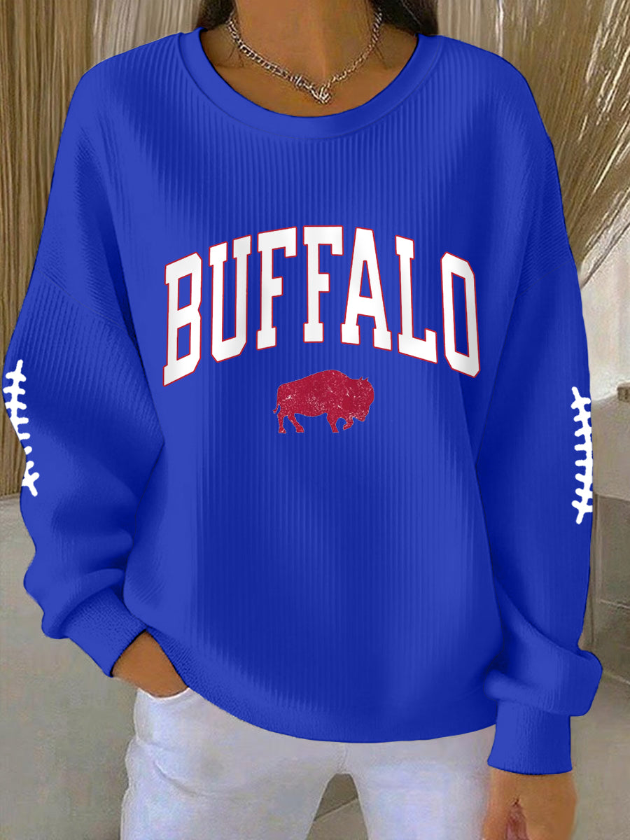 Women's Football Fans Lovers Gameday Casual Sweatshirt